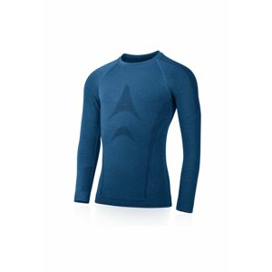 Lasting pánske merino tričko WOLF modré Veľkosť: S/M