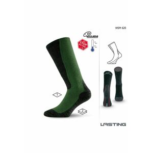 Lasting WSM 620 zelené vlnené ponožky Veľkosť: (42-45) L ponožky